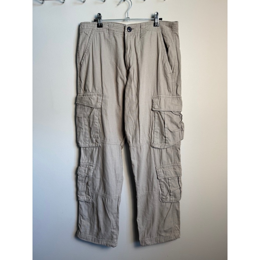 Urban Man Mens Tan Cargo Pants 30 Gorpcore Utility Tactical Hiking Streetwear